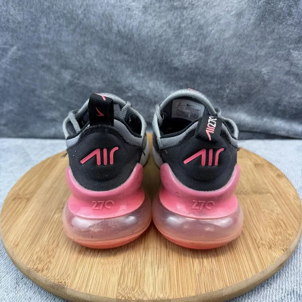 Nike Air Max 270 Shoes Boys Size 5Y Gray Pink Running Sneakers 943345-031